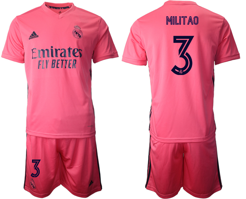 Men 2020-2021 club Real Madrid away #3 pink Soccer Jerseys->real madrid jersey->Soccer Club Jersey